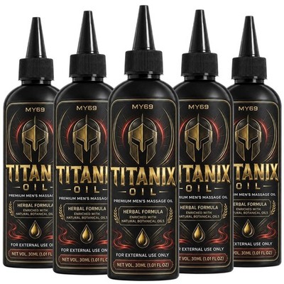 (5 Pack) TITANIX OIL Premium Men's Vitality Support Oil | Herbal Formula - 30ml