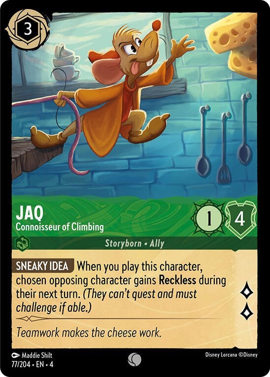 Disney Lorcana TCG - Ursula's Return - Jaq - Connoisseur of Climbing - 77/204