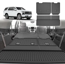 for 2015-2020 Chevy Tahoe/GMC Yukon 3D Cargo Mat Trunk Liner& Backrest Mat