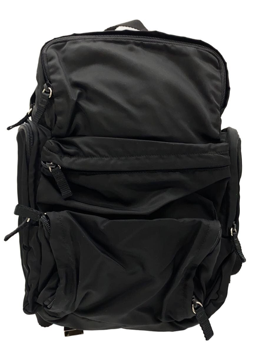 PRADA Backpack Nylon BLK Solid V135