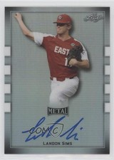 2018 Leaf Metal Perfect Game All-American Classic Landon Sims #BA-LS1 Auto a2v