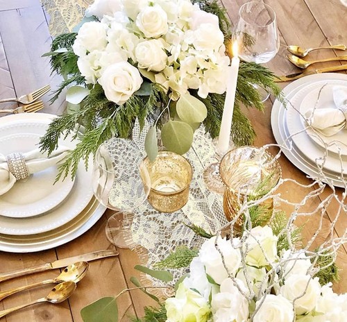 Elegant 14 x 120 Inch White Lace Table Runners - Perfect for Bridal Showers - Picture 7 of 9
