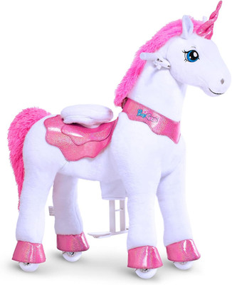 Ride on Unicorn Toys for Girls Pony Riding Pink Unicorn Rocking Horse No Battery