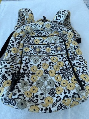Vera Bradley Backpack Go Wild Full Size Backpack Excellent Yellow Floral