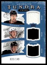 2011-12 Upper Deck Artifacts Tundra Trios Jerseys Blue Corey Perry/Ryan