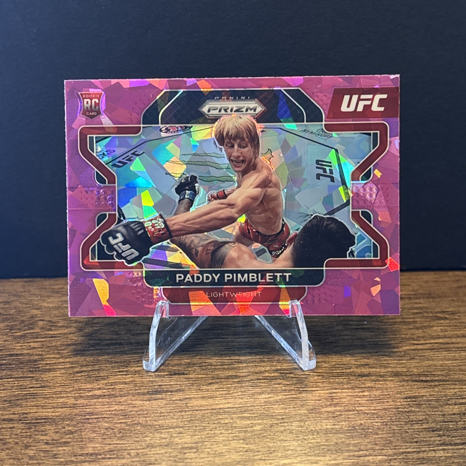 2022 Panini Prizm UFC Paddy Pimblett Pink Ice Prizm RC