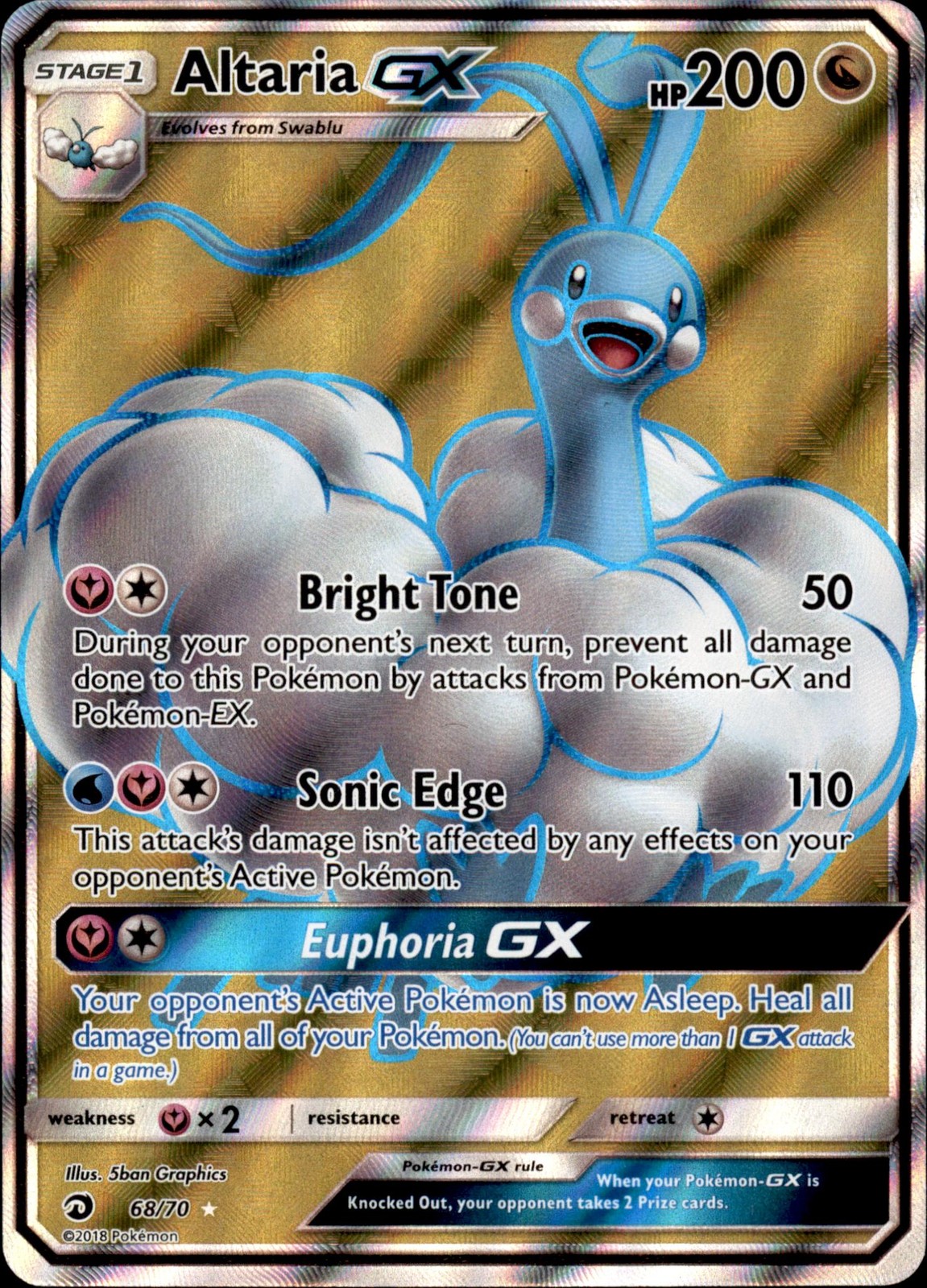Dragon Majesty #68/70 Altaria GX (Full Art)