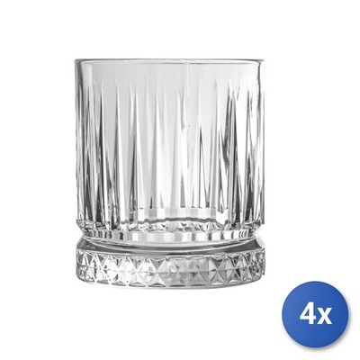 4X Transparent Glasses, Elysia, For Whisky, 35.5Cl