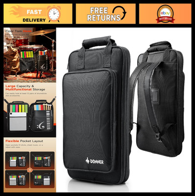 Large Capacity Drumstick Backpack Bag with Padded Straps - Holds 12 Pairs of Sti