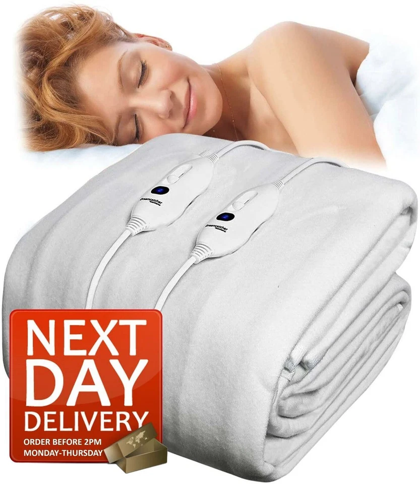 Electric Heated Blanket Single Double King Size Super Washable