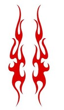 Flame 2 Decal Vinyl Graphic Car Truck Blaze Suv Semi Cross Over Fire Hood Van