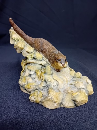*Teviotdale 'Otter On The Rocks' Figurine Signed. 1989 Edlmann. 7.5" Wide V.G.C.