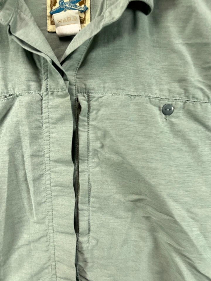 Camisa Safari TravelSmith De Colección Para Mujer Pequeña Manga Larga Verde Nylon Deportiva Foto 2 de 4