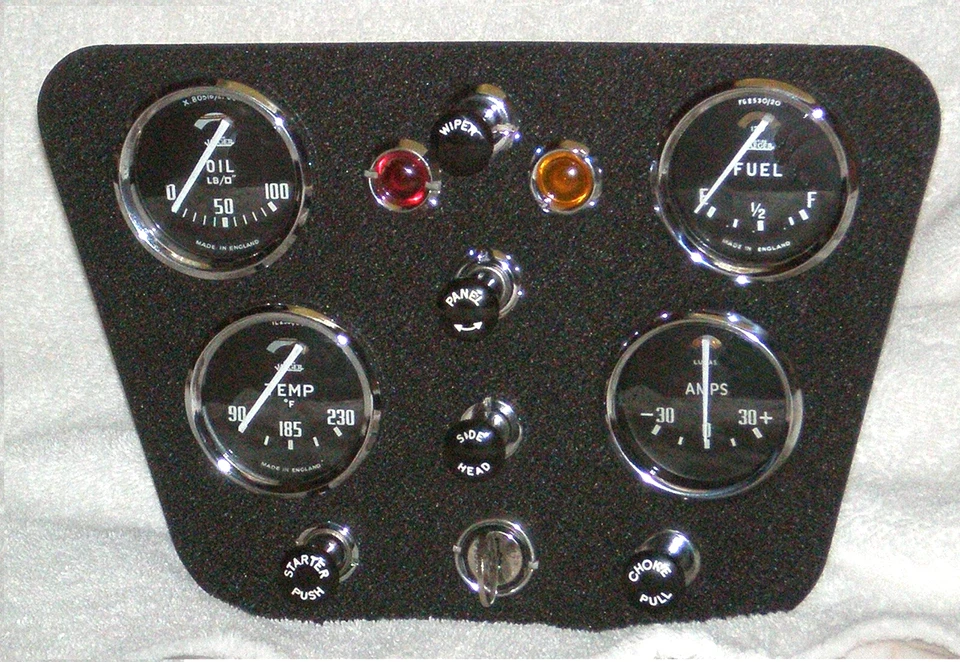 Medidor de instrumentos/panel de interruptores Triumph TR3A TR3B Center Facia calidad Concours Foto 2 de 4