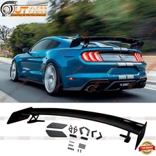 For 2015-2023 Ford Mustang GT500 Style Stand Up Trunk Spoiler Wing - Gloss Black