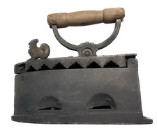 Vintage Cast Iron Sadiron Coal Fired Sad Iron - vintage late 1800s - see photos