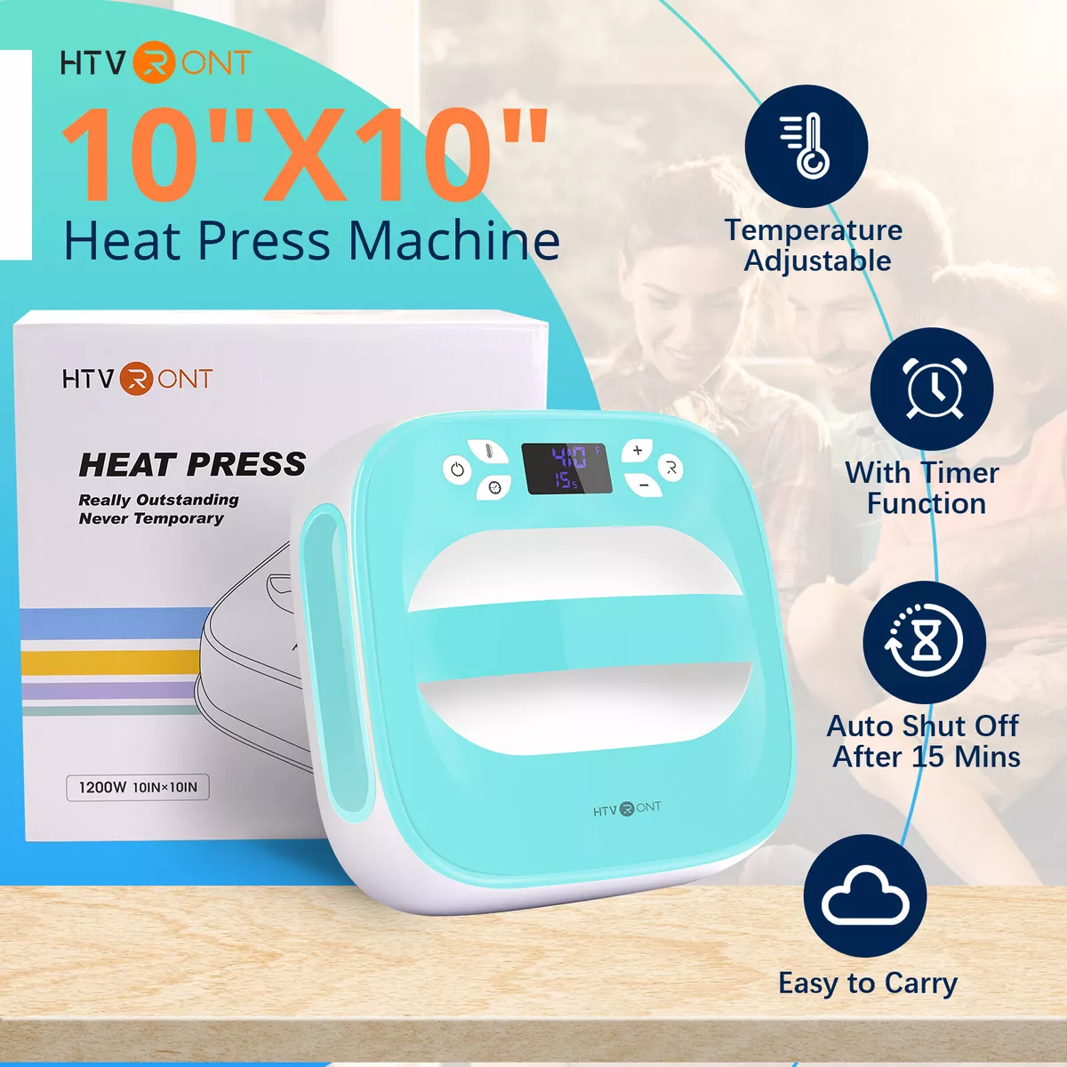 Heat Press - 7 x 5 Heat Press Machine for T Shirts and HTV Vinyl Projects  Portable Easy Iron Press Fast Even Heat Small Heat Transfer Machine for