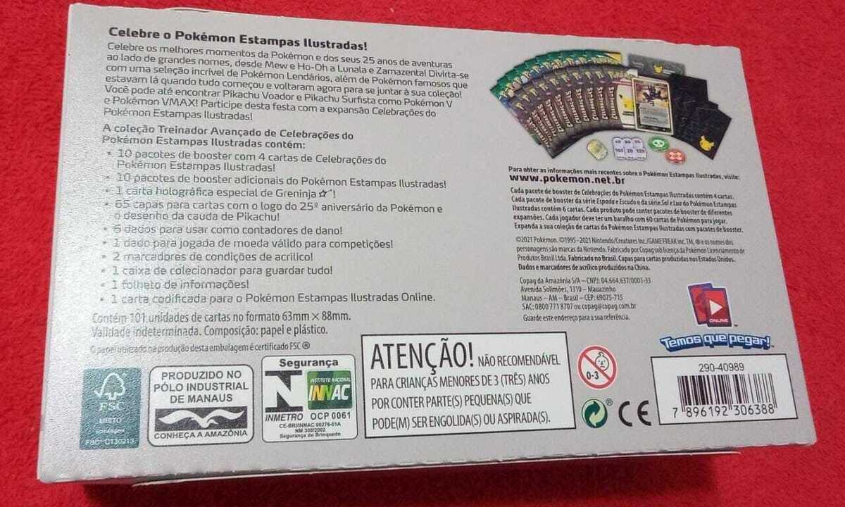 Pokemon Caixa de Treinador Elite para Celebracoes do 25