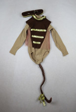 VINTAGE 1960s 60s HANDMADE BROWN MONKEY DANCE COSTUME - GIRLS