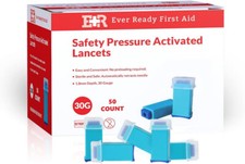 Ever Ready First Aid Safety Pressure Activated Lancets 30 Gauge - 50CT