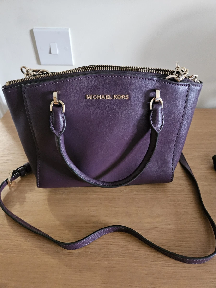 Authentic Michael Kors Small Ellis Satchel Bag Purple eBay