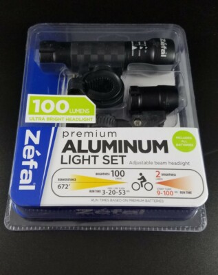 NIP Zefal Premium Aluminum LIGHT SET 100 Lumens Front Rear Light