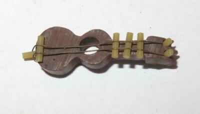 Antique tiny miniature doll house Musical Instrument Banjo Guitar ...