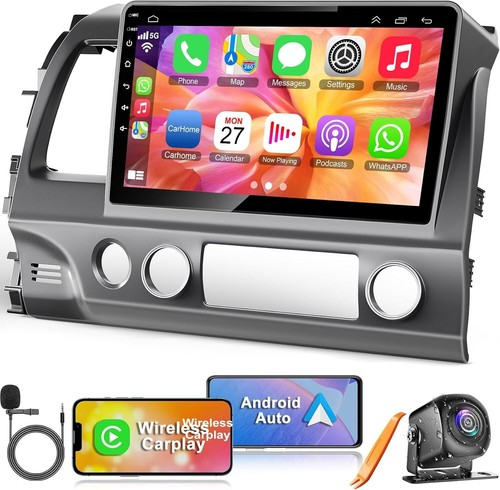 4G+64G Car Radio for Honda Civic 2006-2011 with Wireless Carpaly & Android Au...