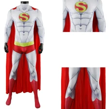 Japanese Superman Jumpsuit Superhero Suits Cosplay Costume Halloween Adult Kids
