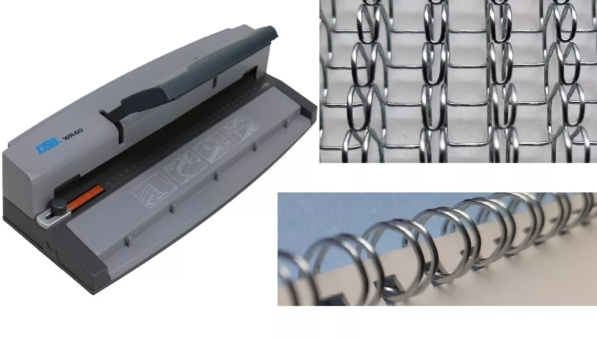 Wire Binder BOOK BINDING MACHINE Machine Closer WITH 100 SILVER
