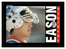 1985 TOPPS FOOTBALL TONY EASON #323 ROOKIE CARD PATRIOTS HIGH GRADE BEAUTY. rookie card picture