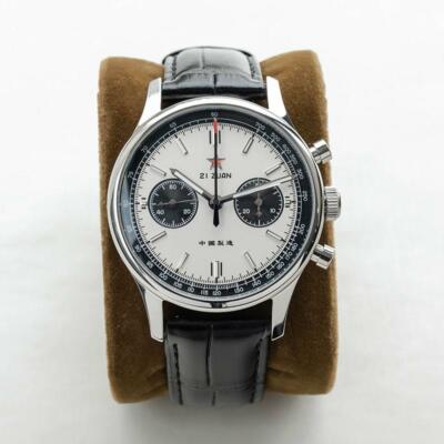 Sugess Chrono Heritage SWANNECK Panda Dial Chrono Watch SEAGULL