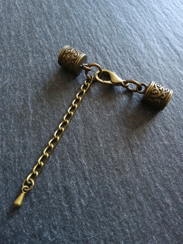 4 juegos de tapas de extremo con patrón de bronce antiguo para cable de 5 mm con extensor (tapas de 5,5 mm) - Imagen 3 de 5