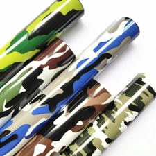 Camouflage Iron on Heat Transfer Vinyl HTV T-shirt DIY Craft Film Sheets Roll