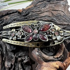 Vintage Butterfly Rhinestone Hair Clip