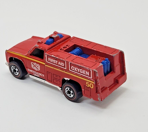 Vintage 1974 Hot Wheels Redline Emergency Unit 50 Red Fire Truck, Hong Kong - Picture 2 of 10