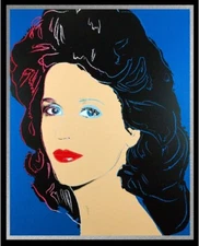 ANDY WARHOL - "Jane Fonda"- SILKSCREEN (Screenprint)-  FLAT SHIP- GREAT COLOR