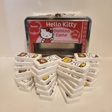 Vintage HELLO KITTY Edition Domino Game 28 Super Size Dominoe Collector Tin 2003