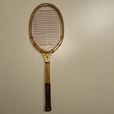 Antique Wood A G Spalding Bros KRO-BAT Tennis Racket Fibre Welded Throat