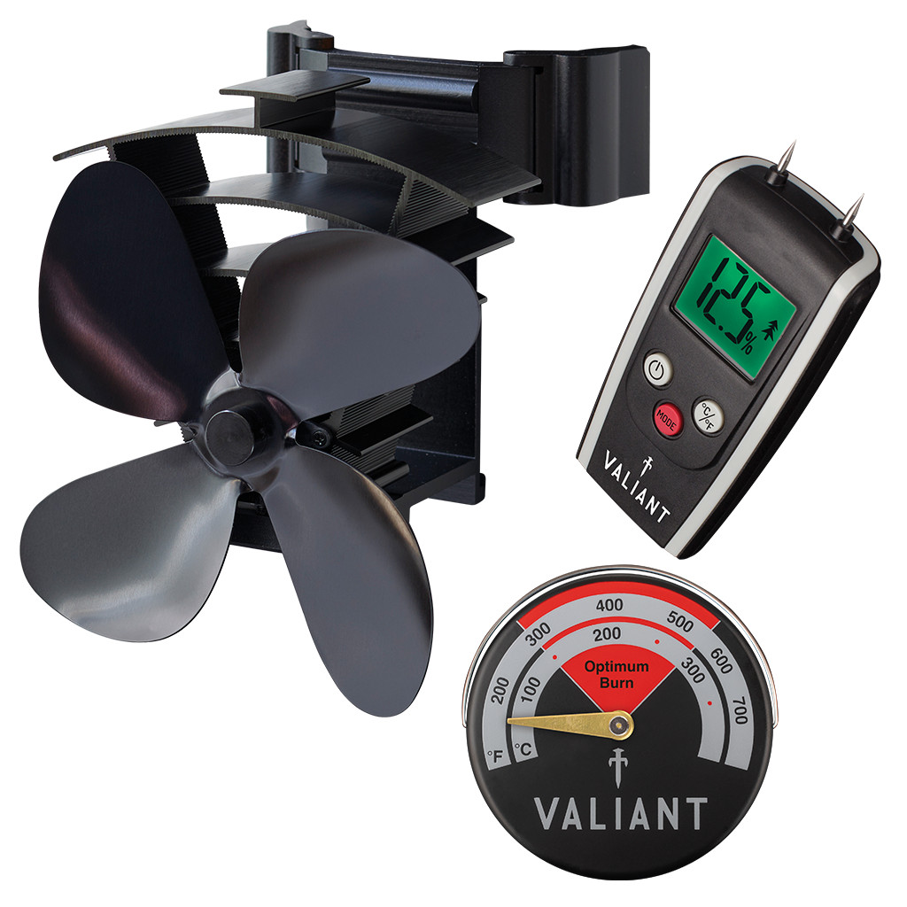 Valiant Red Remora Flue Pipe Stove Fan, Moisture Meter And Magnetic Thermometer - Remora Flue Pipe Stove Fan, Moisture Meter And Magnetic Thermometer - Image 3