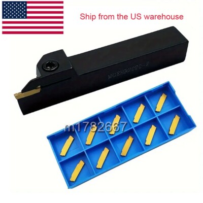 MGEHR1616-2 Grooving Parting Holder Cut-Off Tool Holder+10pc MGMN200-G Insert