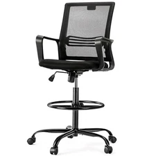 OLIXIS Drafting Chair - Tall Standing Office Desk Chair with Adjustable Foot ...