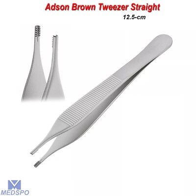 Orthodontic Adson Tweezers Thumb Tissue Adson Brown Straight Surgical Instrument