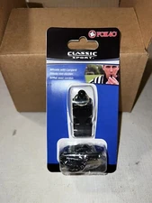 FOX 40 CLASSIC SPORT OFFICIAL WHISTLE WITH BREAK AWAY LANYARD BOX OF 12 BLACK