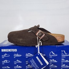 Size 6-6.5 NARROW EU 37 - Birkenstock Boston Suede - Mocha - Womens