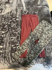 LETSFIT And Lingswallow High Waisted Gym Leggings With Pockets Activewear Large