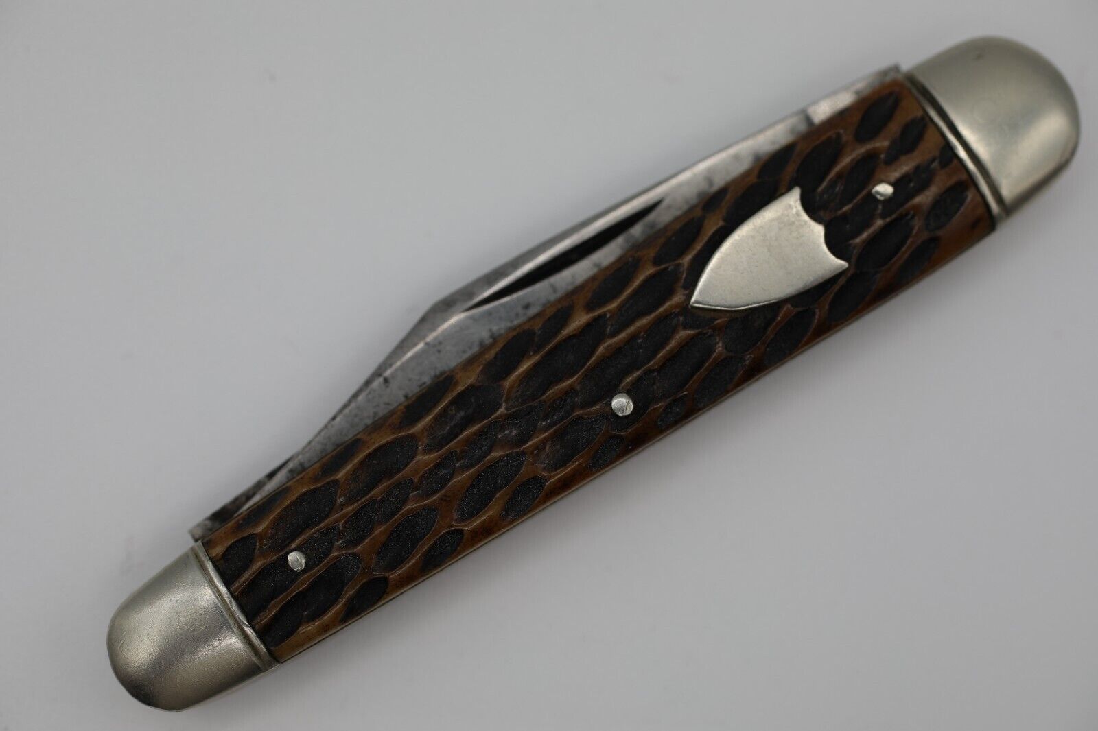 Vintage HAMMER BRAND - NEW YORK KNIFE CO. 2 bld. Sleeve-Board 1/2 Whittler ETCH!