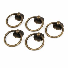 Poignée à anneau armoire bureau porte tiroir vintage Placard Commode 5pcs