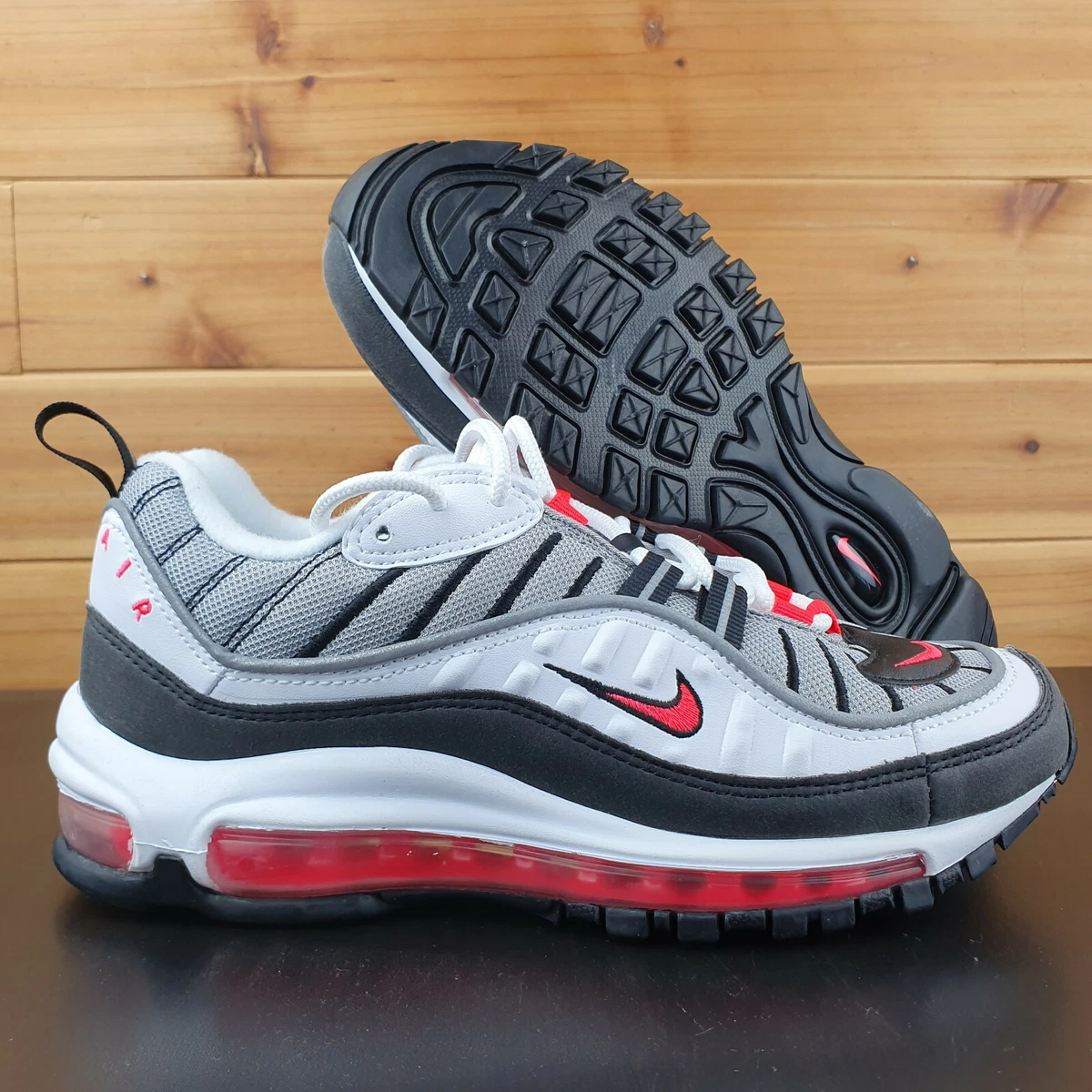 Nike Air Max 98 Solar Red Women s White OG QS Premium AH6799 104