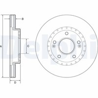 2X Delphi BG4565C Bremsscheibe FüR Hyundai KIA